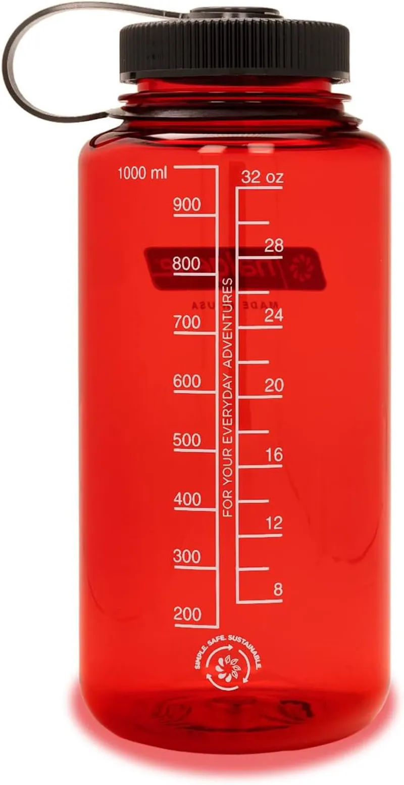 Nalgene Wide Mouth Sustain Tritan 50% Recycled 1L Bottle Red-1