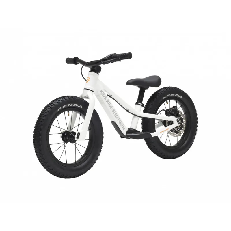 Kids Ride Shotgun Dirt Hero II 14in Balance Bike with Mag Brake Arctic Storm White