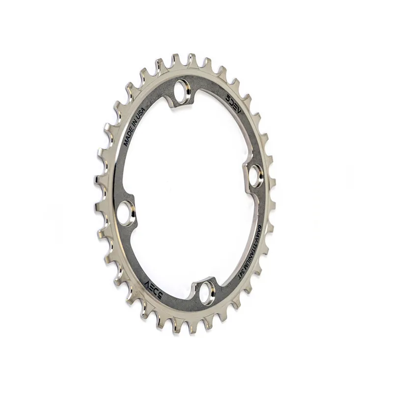 5Dev 104BCD Titanium Chainring Silver