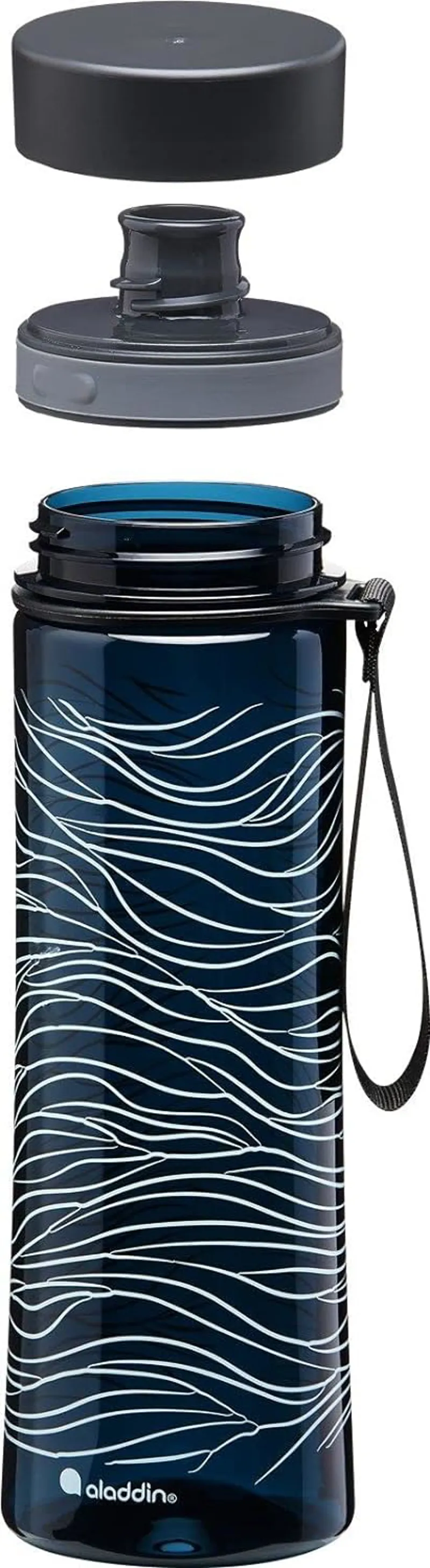 Aladdin Aveo Sustainable Tritan 600ml Water Bottle Deep Navy Print-2