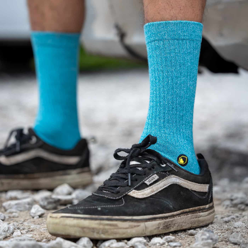 Burgtec Everyday Crew Sock Tempo Teal-1