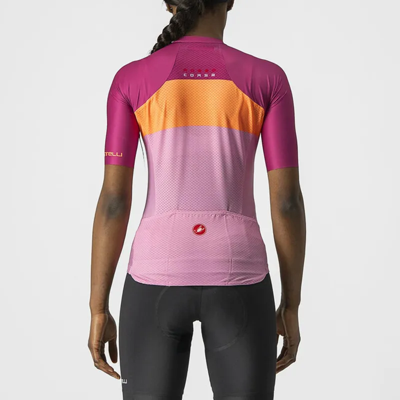 Castelli Aero Pro Women's SS Road Jersey Pink/Coral Flash/Magenta-1