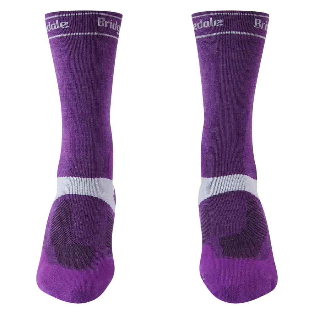 Bridgedale Bridgedale Mid-Season Weight T2 Merino Womens Sport MTB Socks Purple
