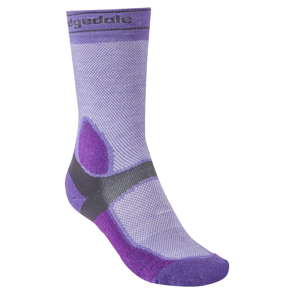 Bridgedale Bridgedale Summer Weight T2 Coolmax Womens Sport MTB Socks Purple/Dark Grey