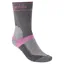 Bridgedale Winter Weight T2 Merino Womens Sport MTB Socks Grey/Pink