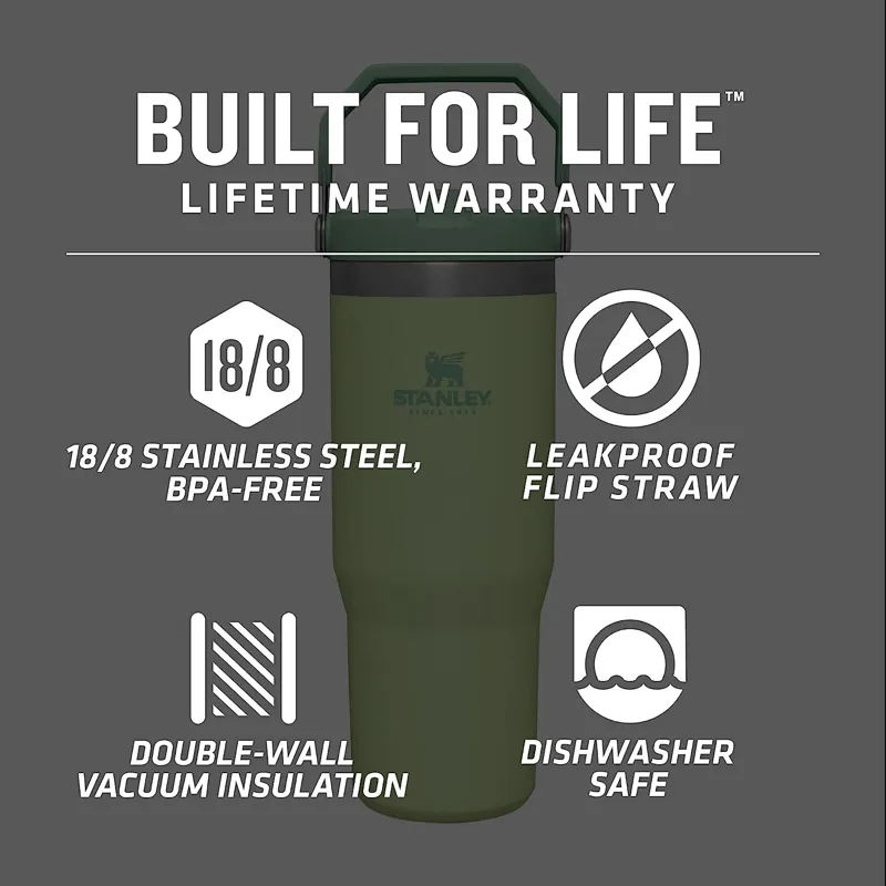 Stanley IceFlow Flip Straw Tumbler 0.89L Citron-6