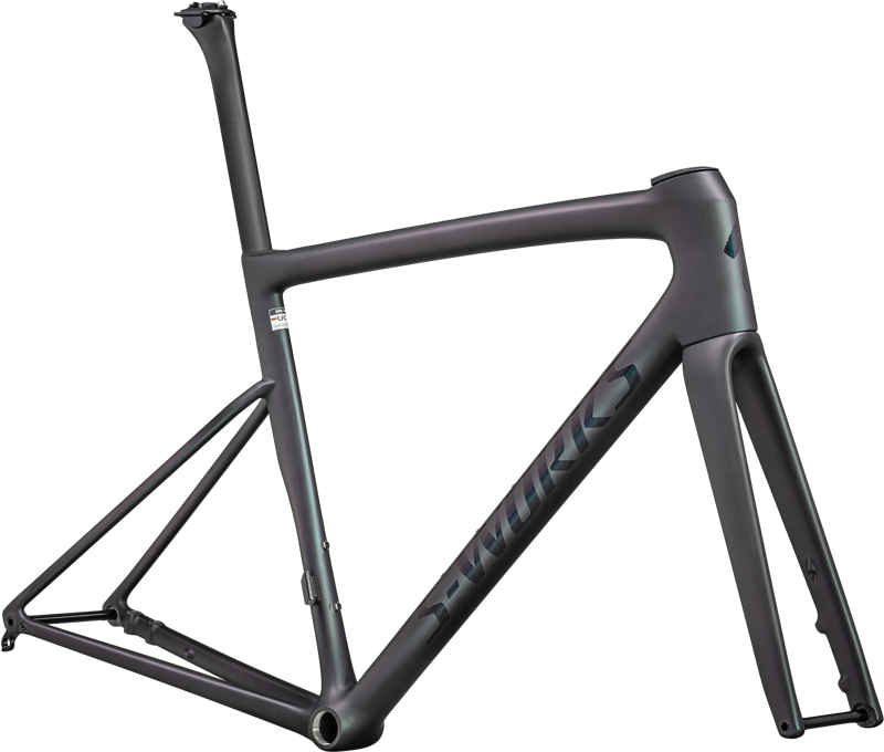 Specialized Tarmac SL8 S-Works Road Bike Frame Set 2023 Satin Carbon/Black Tint Over Chameleon Blend/Supernova-1
