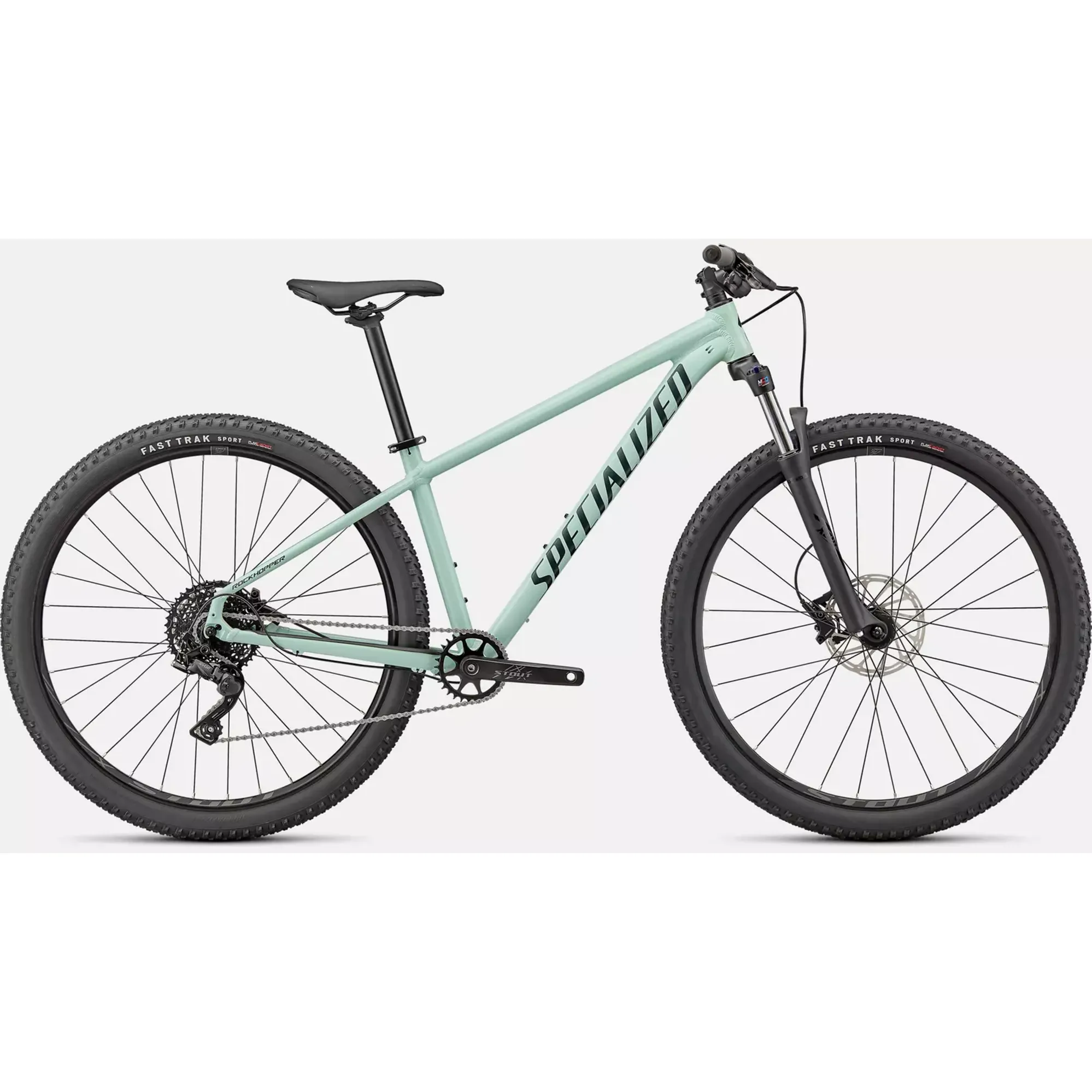 Specialized Rockhopper Comp 27.5 Hardtail Mountain Bike 2024 Gloss CA White Sage Satin Forest Green
