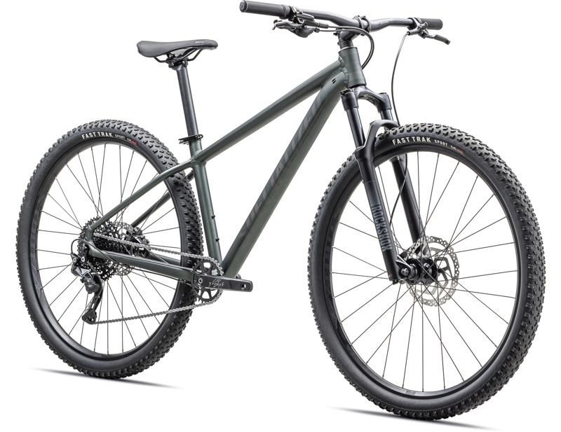 Specialized Rockhopper Comp KH 27.5 Hardtail Mountain Bike Satin Metallic Oak Green/Smoke 2024-1
