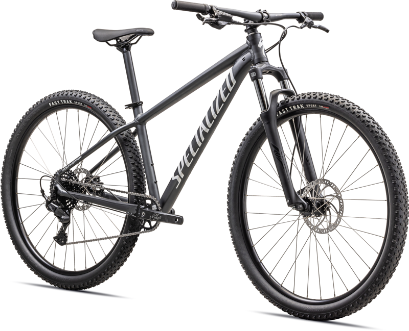 Specialized Rockhopper Sport 29er Hardtail Mountain Bike Satin Black Liquid Metal/White 2025-1