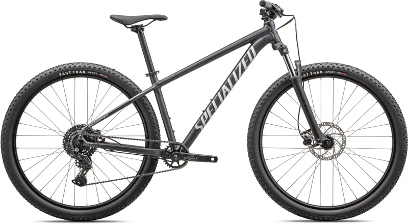 Specialized Rockhopper Sport 29er Hardtail Mountain Bike Satin Black Liquid Metal/White 2025