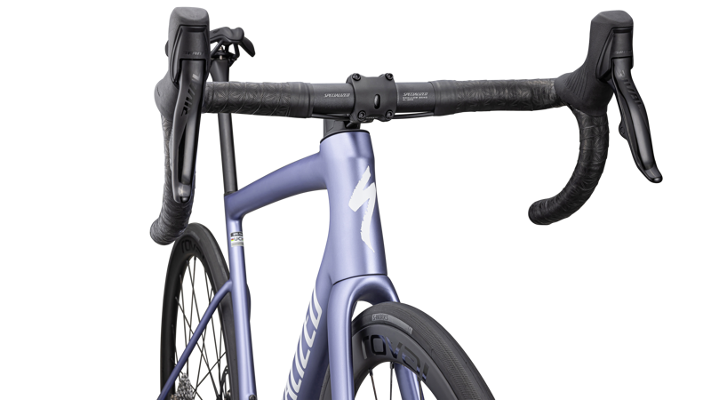 Specialized Tarmac SL8 Expert Sram Rival eTap AXS Road Bike 2024 Satin Powder Indigo Tint Over Silver Dust/White-3