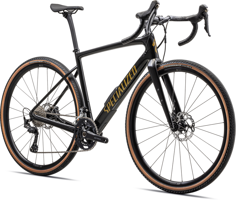 Specialized Diverge Comp Carbon Gravel Bike 2024 Gloss Obsidian/Harvest Gold Metallic -1
