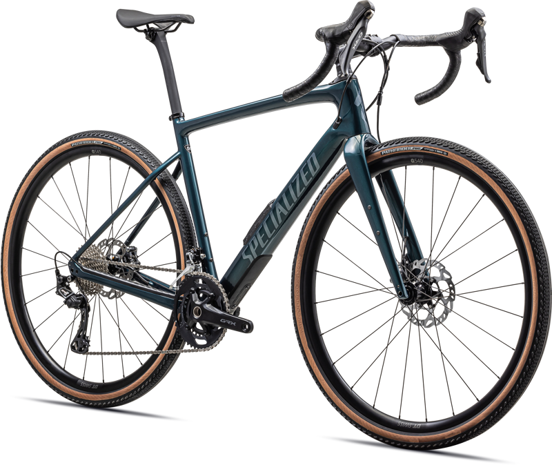 Specialized Diverge Comp Carbon Gravel Bike 2024 Gloss Metallic Deep Lake Granite/Pearllo-1