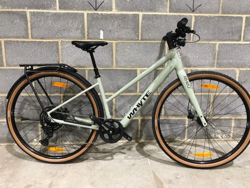 Ex Demo Whyte RHEO3 Step Through Small Electric Bike 2024 Gloss Sage Green
