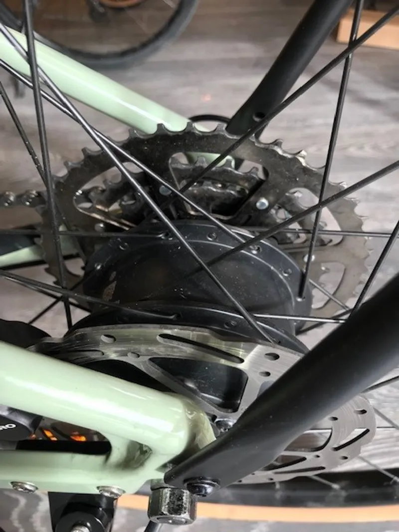 Ex Display Whyte RHEO3 Step Through Small Electric Bike 2024 Gloss Sage Green-2