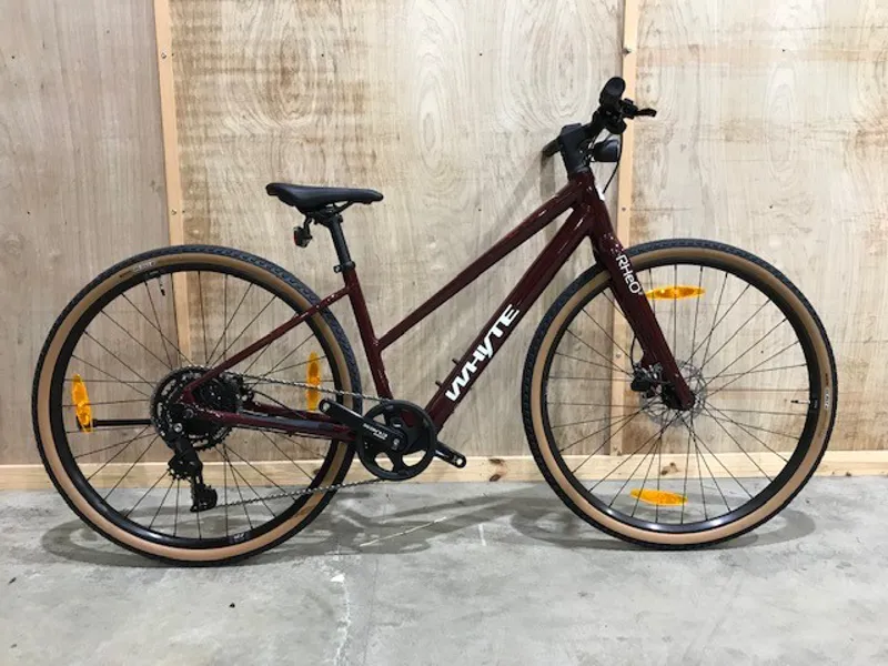 Ex Demo Whyte RHEO2 Small Step Through Electric Bike 2024 Metallic Deep Cherry/Grey