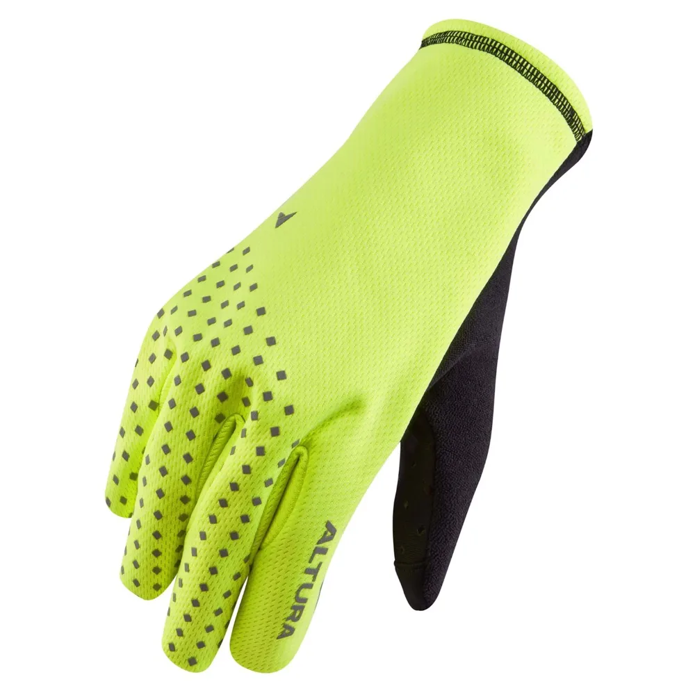 Image of Altura Nightvision Windproof Fleece Gloves Yellow