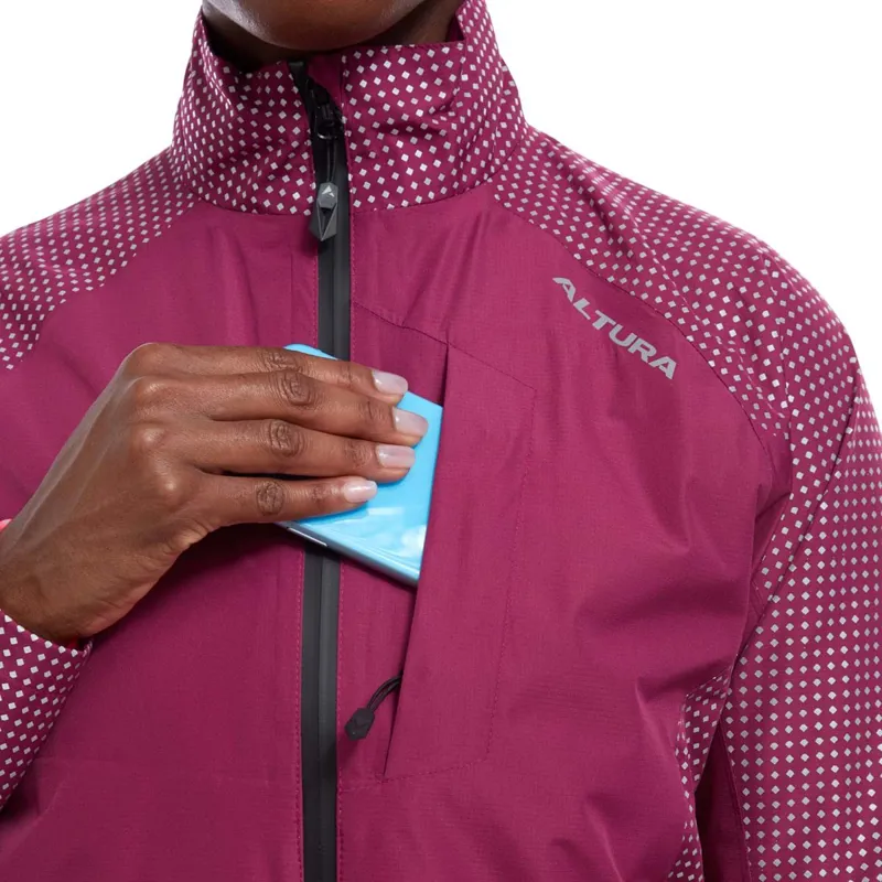 Altura Nightvision Storm Waterproof Womens Jacket Pink-5