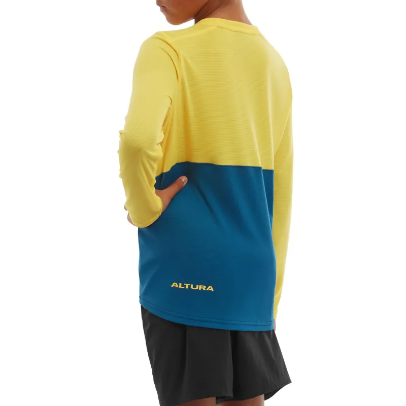 Altura Spark Kids LS Trail Jersey Yellow/Blue-4
