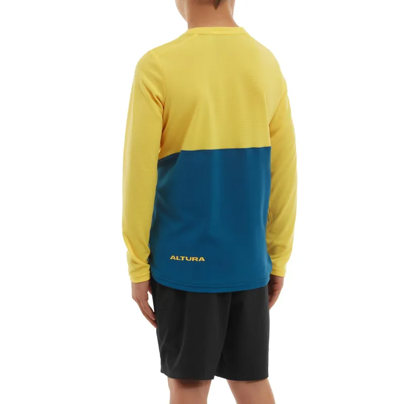 Altura Spark Kids LS Trail Jersey Yellow/Blue-6