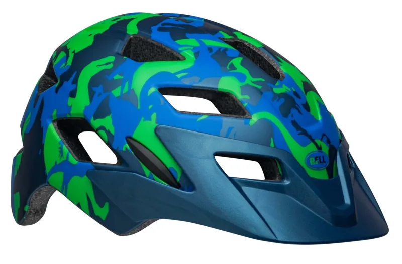 Bell Sidetrack Kids Helmet Camosaurus Matte Blue-1