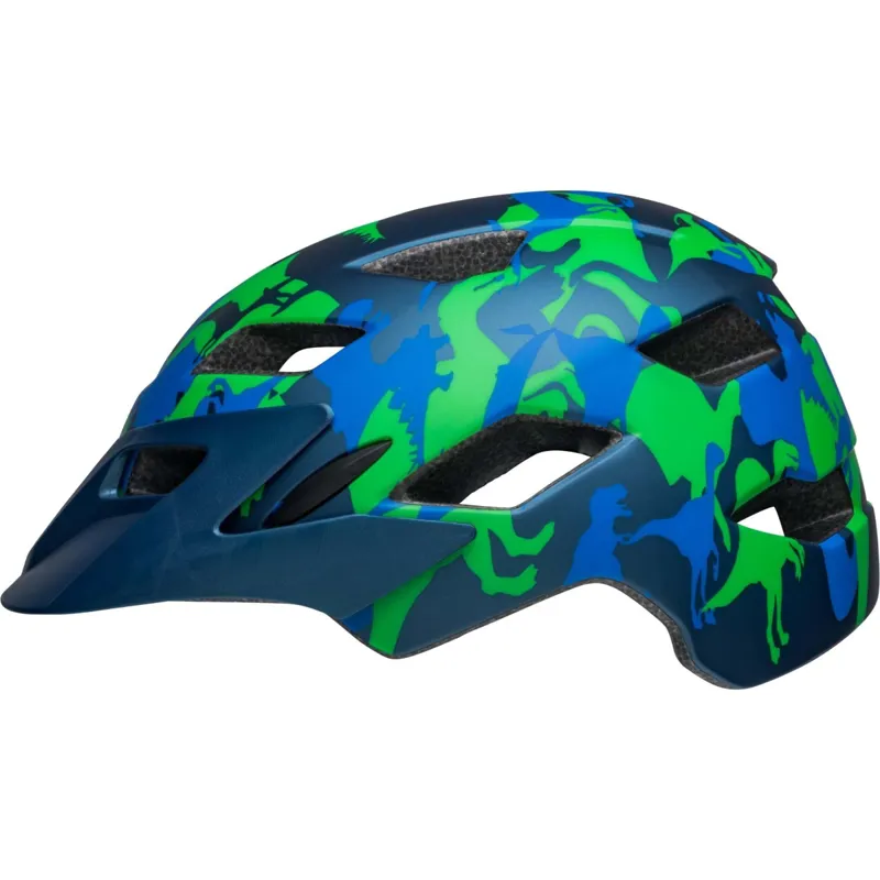 Bell Sidetrack Kids Helmet Camosaurus Matte Blue-2