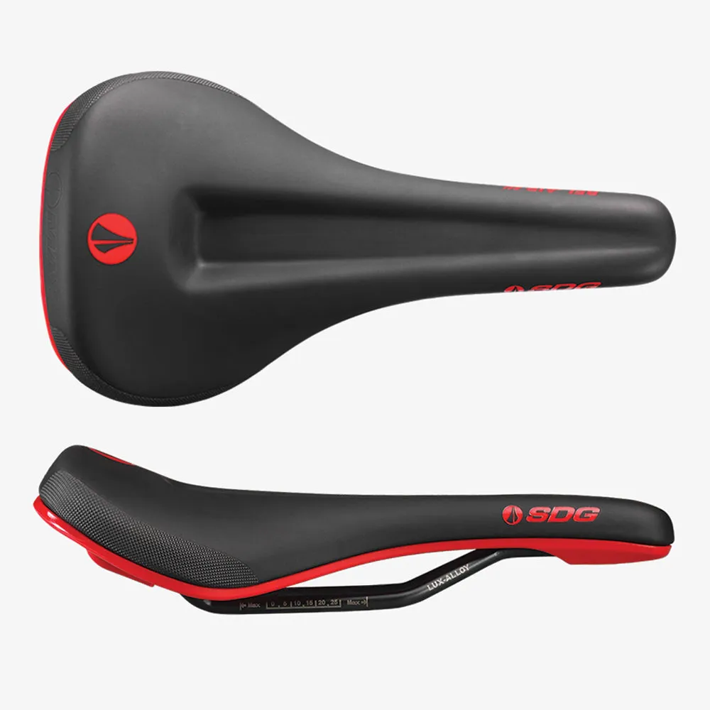 Image of SDG Bel Air 3.0 Max Lux-Alloy Rail Saddle Black/Red