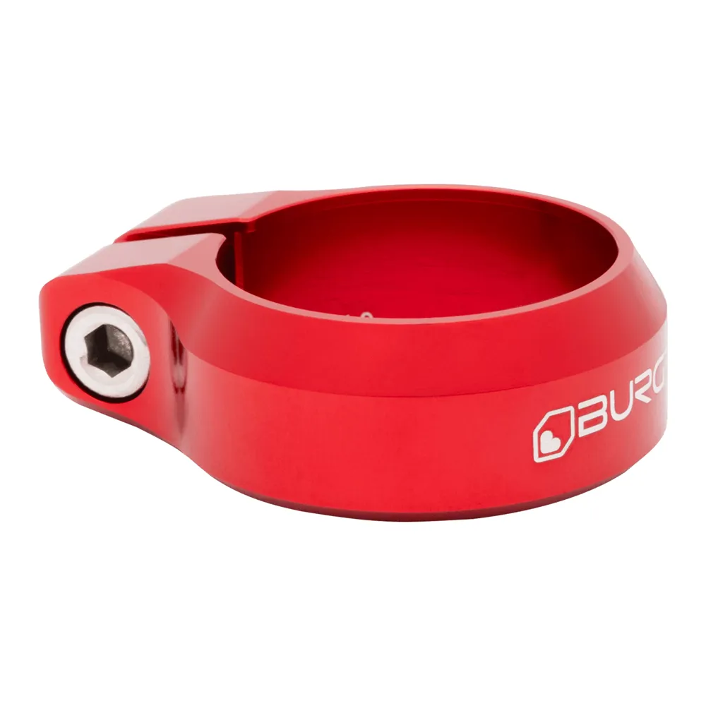 Image of Burgtec Seat Clamp Race Red