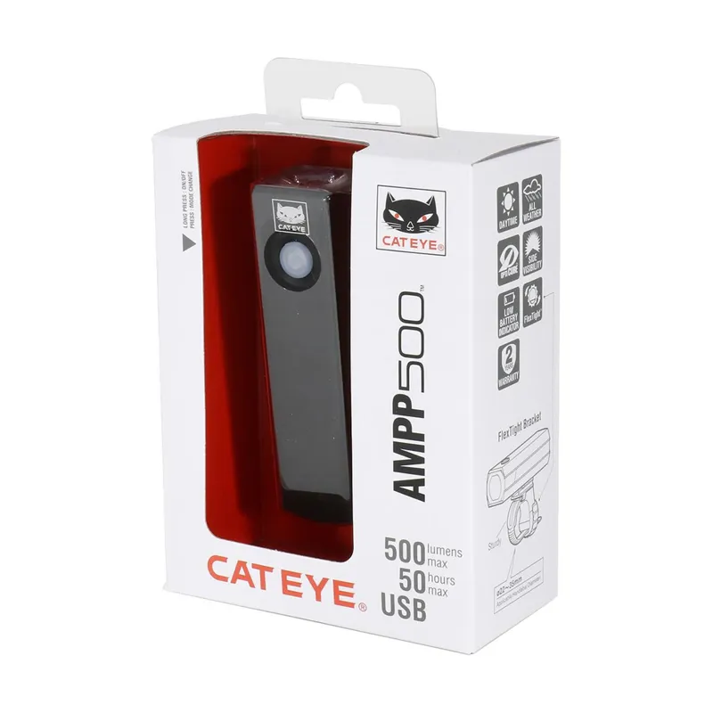 Cateye Ampp 500 Front Bike Light Grey-1