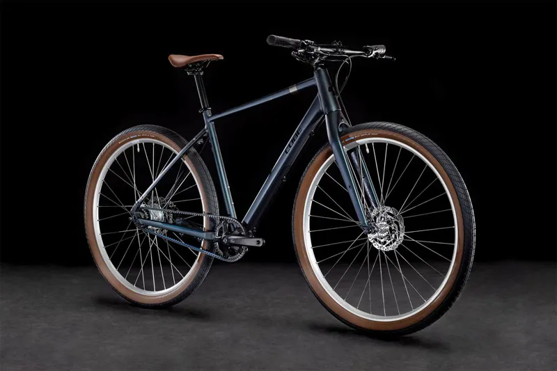 Cube Hyde Pro Hybrid Bike 2022 Blue/Silver-1