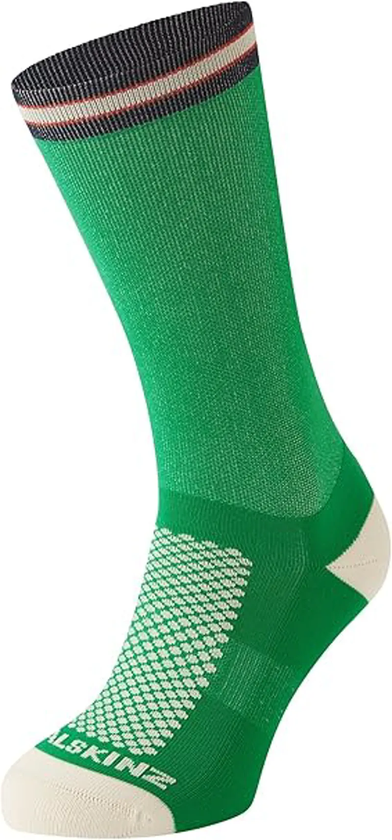SealSkinz Caister Single Layer Mid Length Cycling Sock Green