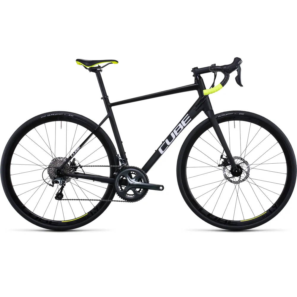Image of Cube Attain Race Road Bike 2022 Black/White
