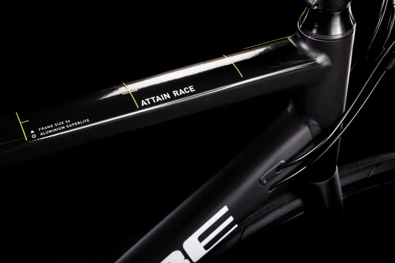 Cube Attain Race Road Bike 2022 Black/White-2