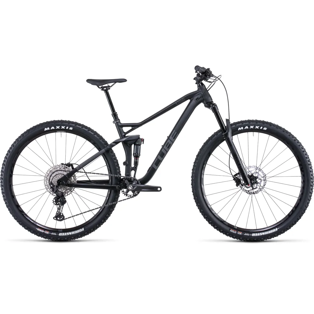 Image of Cube Stereo 120 Race Mountain Bike 2022 Black Anodized