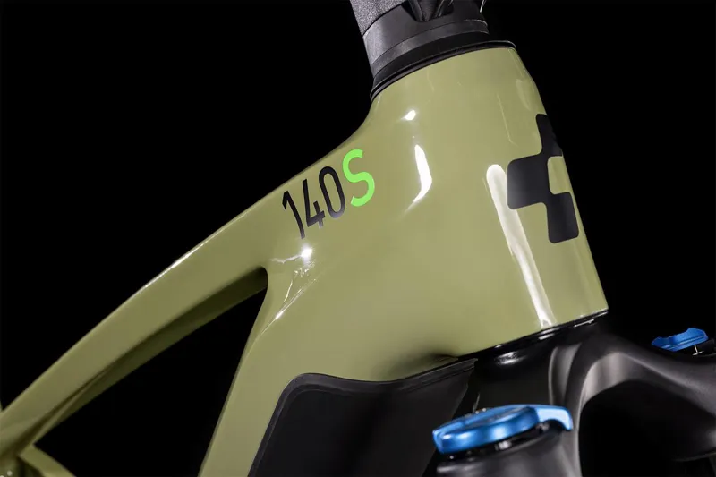 Cube Stereo Hybrid 140 HPC SL 750 Electric Mountain Bike 2022 Green-1