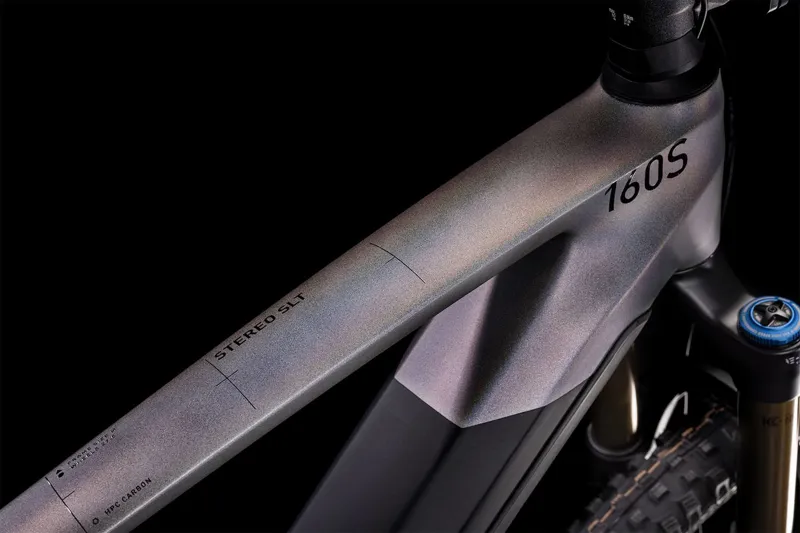 Cube Stereo Hybrid 160 HPC SLT 750 Electric Mountain Bike 2022 Silver-1