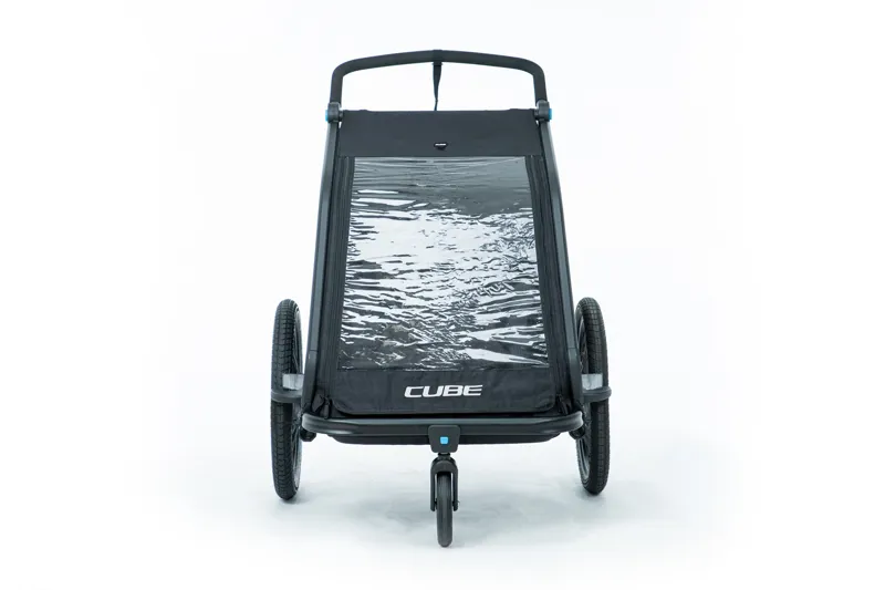 Cube Double Compartment Kids Trailer Black-1