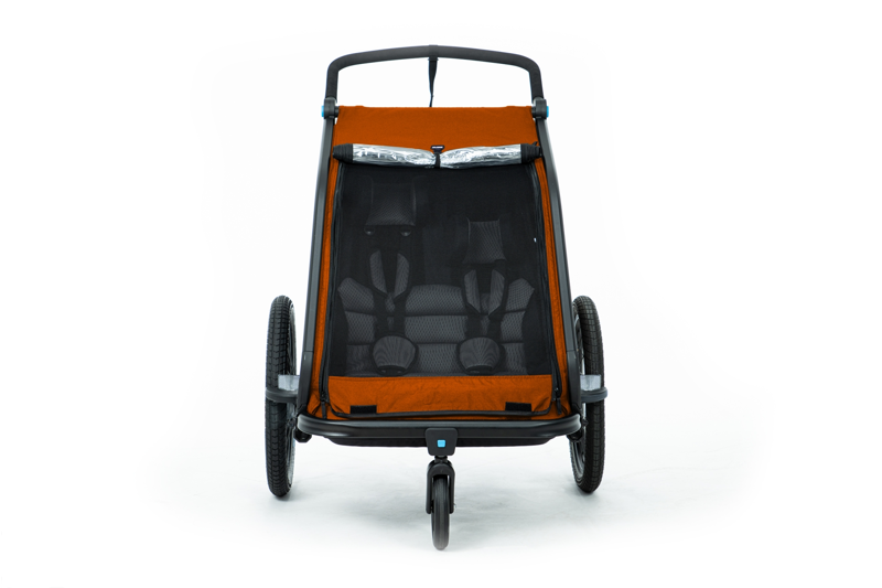 Cube Double Compartment Kids Trailer X Action Team Grey/Orange-4