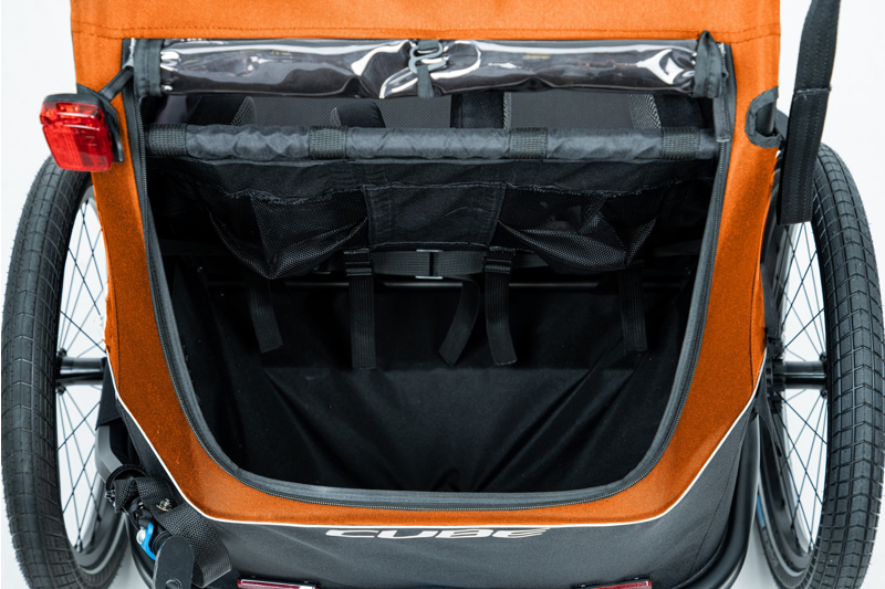 Cube Double Compartment Kids Trailer X Action Team Grey/Orange-6