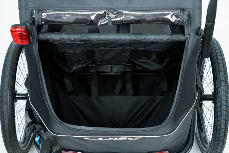 Cube Double Compartment Kids Trailer Black-4
