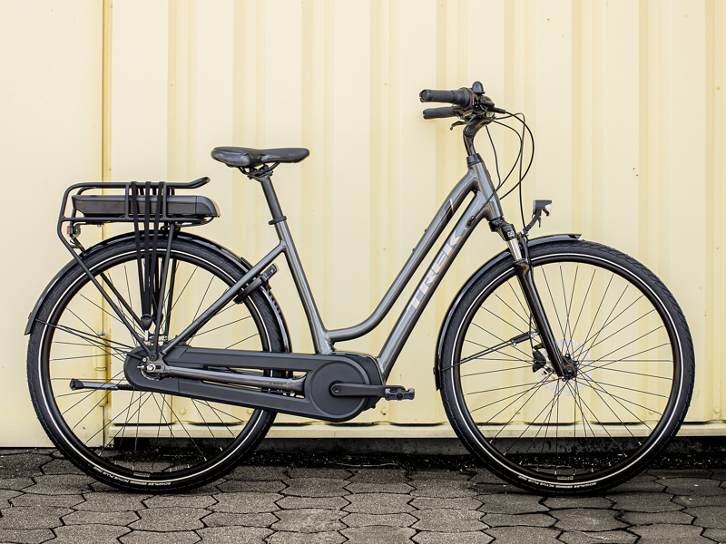 Trek District+ 1 Midstep Electric Hybrid Bike 2023 Lithium Grey-1