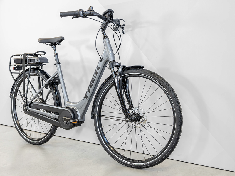 Trek District+ 2 Lowstep 500WH Electric Bike 2023 Galactic Grey-1