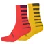 Endura Coolmax Stripe Socks Twin Pack Pomegranate