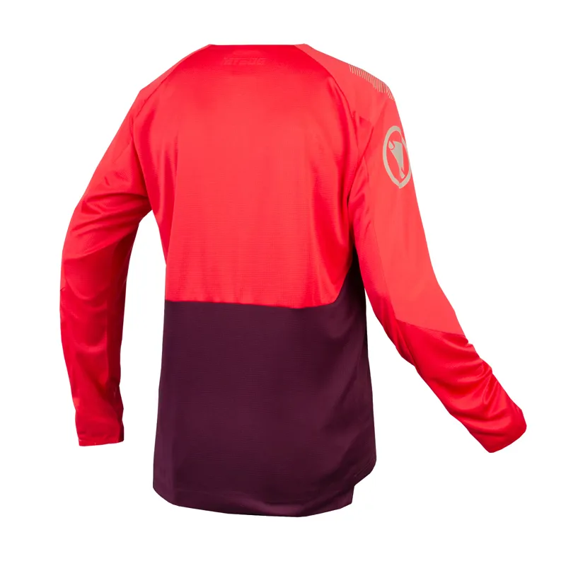 Endura MT500 Burner LS MTB Jersey Aubergine-1