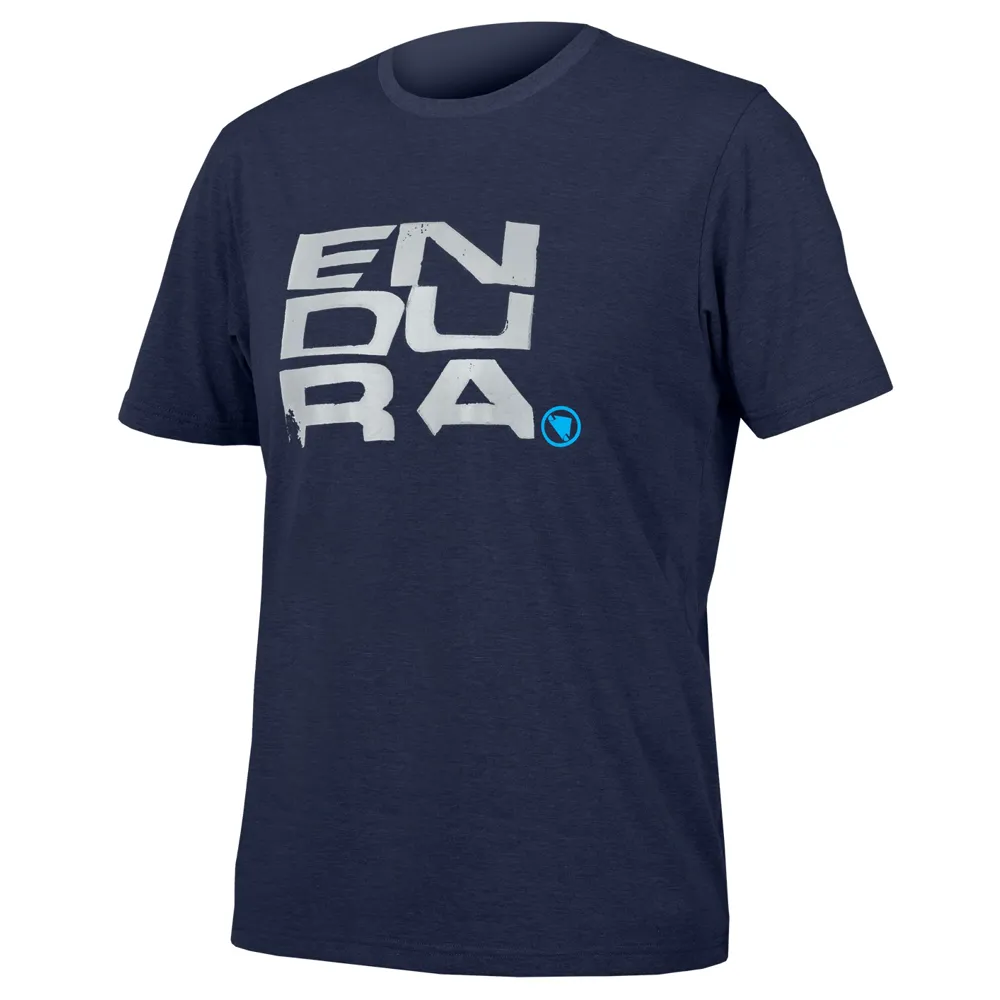 Endura Endura One Clan Organic SS Tee Stacked Ink Blue