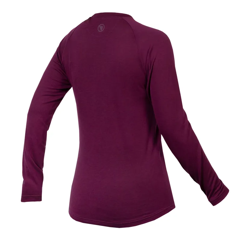 Endura BaaBaa Blend Womens LS Baselayer Aubergine-1