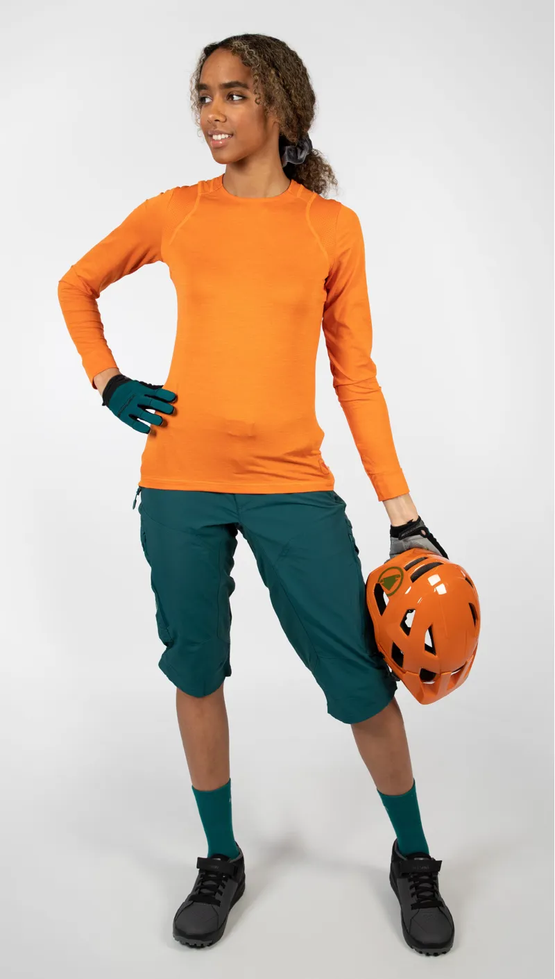 Endura Hummvee Women's 3/4 Short with Liner Deep Teal-8