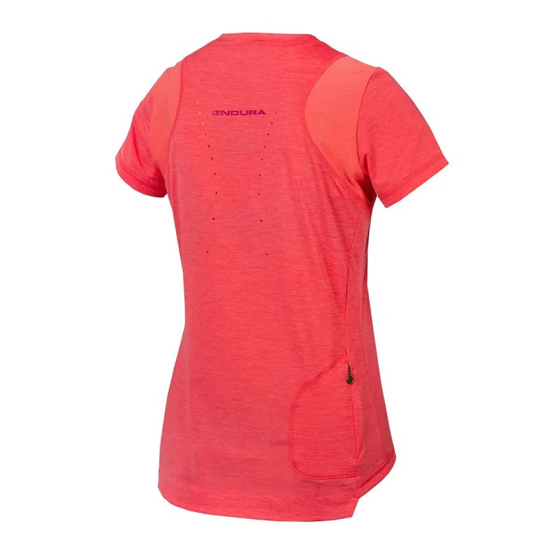 Endura SingleTrack Womens SS MTB Jersey Punch Pink-1