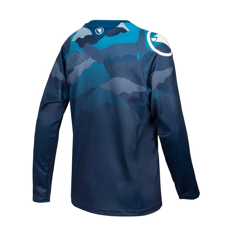 Endura MT500JR Kids LS MTB Jersey Ink Blue-1